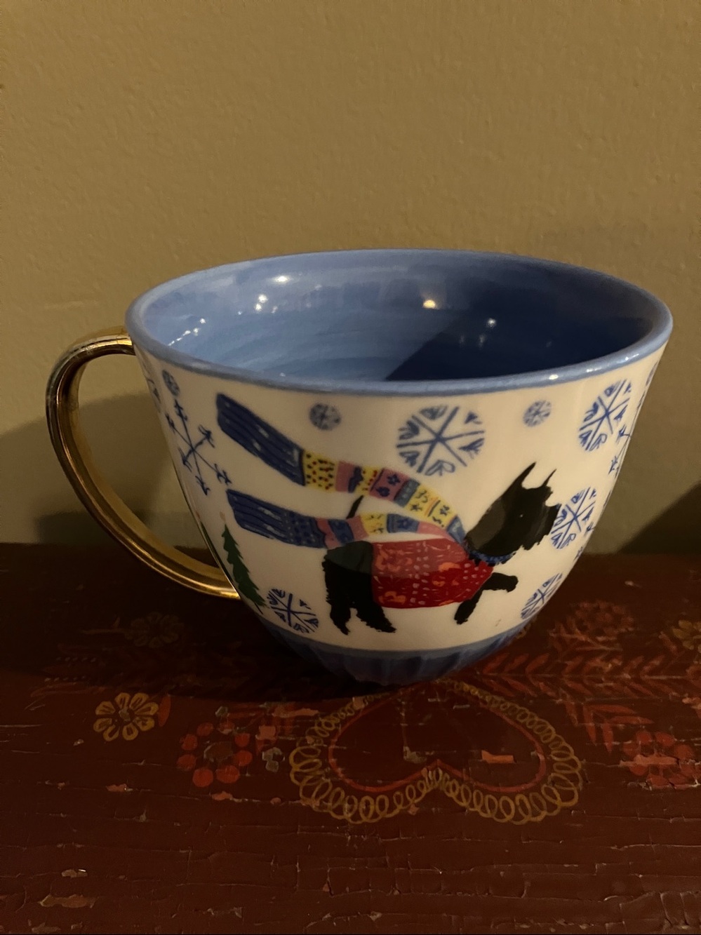 Anthropologie Emily Isabella coffee mug tea cup Scottish Terrier Scottie dog